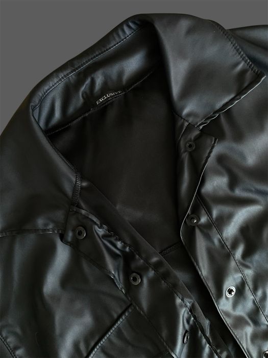 Шкіряна сорочка з еко-шкіри (укорочена)