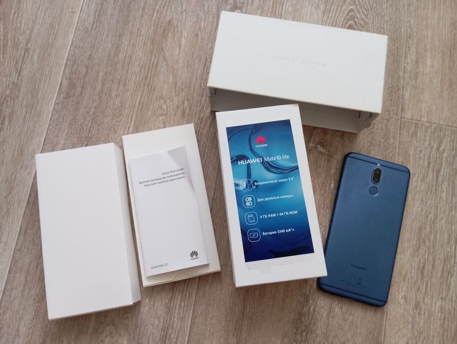 Смартфон Huawei Mate 10 Lite 4/64GB Blue (Гарний стан, батарея тримає чудово, комплект)
