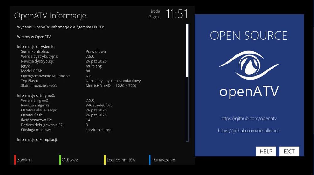 Zgemma H8.2H (SAT + DVB-T2 HEVC)