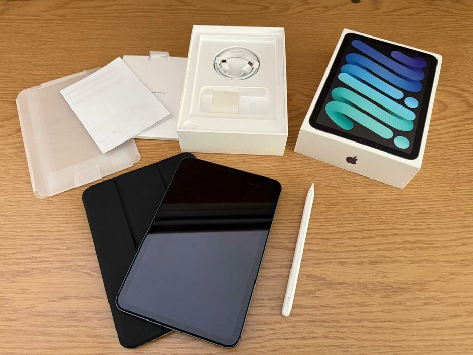 iPad Mini 6gen 256Gb Cellular IDEAŁ! Szkło, etui + Apple Pencil!