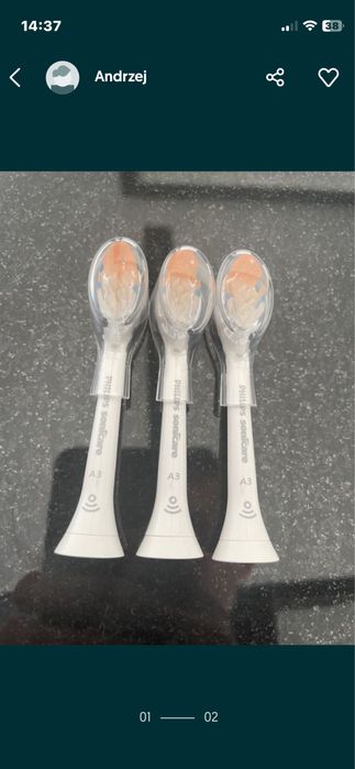 3 szt A3 końcówki philips sonicare orginalne