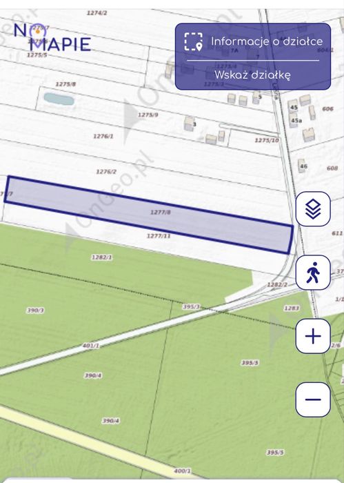 Działki  rolne 2,15 ha przy drodze gminnej, Drelów , Pereszczówka