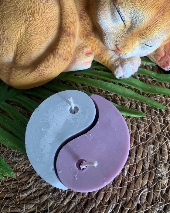 Zestaw/ komplet świec sojowych yin-yang