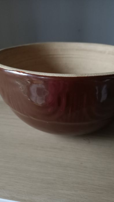 Makutra gliniana Kamionka misa PRL do wyrabiania ciasta