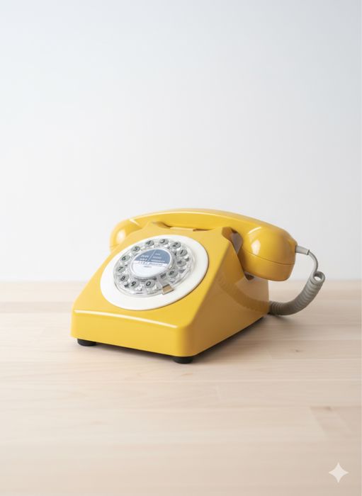 Telefone Vintage Amarelo – Clássico