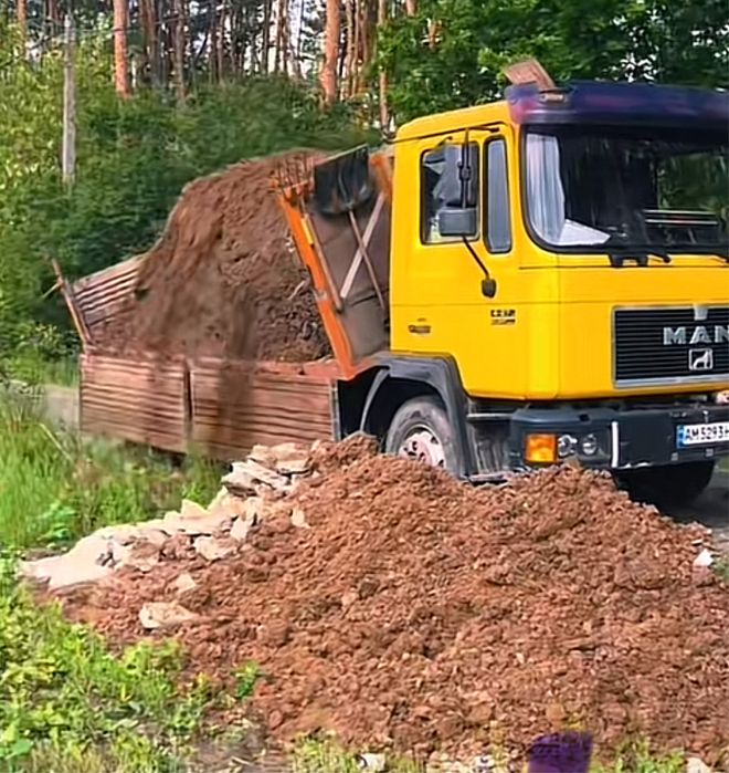Подсыпка песок чернозем щебень отсев Камаз Зил