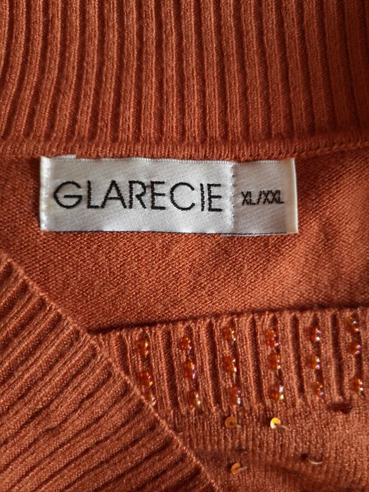Sweter Glarecie kaszmir zdobiony premium 40 42 praca damski