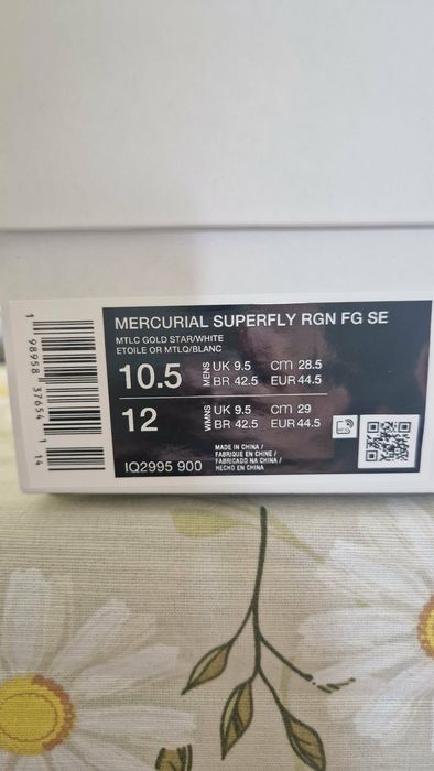 nike mercurial superfly cristiano ronaldo gold 44.5 mundial cr7