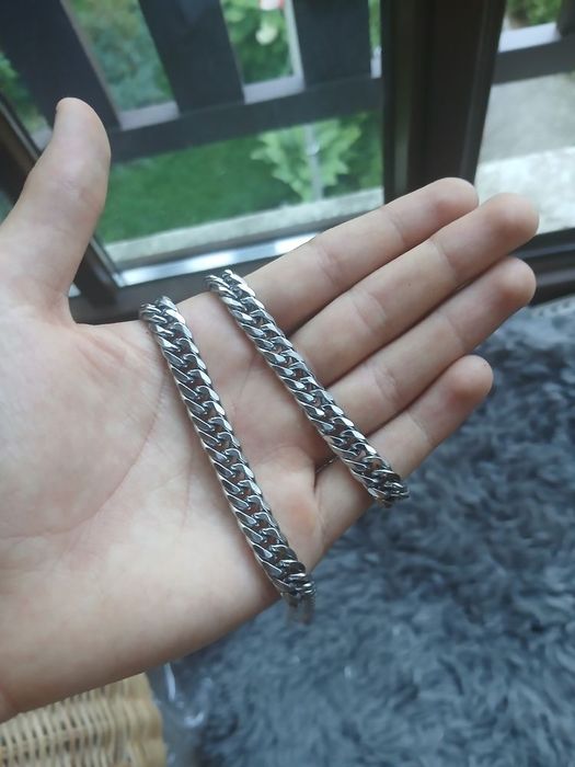 Gruby łańcuszek męski pancerka 0.8 mm
