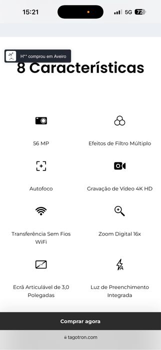 Câmara Digital 5K Ultra HD – Como Nova | Kit Completo