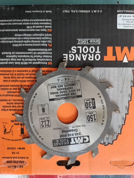 Piła tarczowa tarcz do drewa CMT  150x3,0/30 Z12