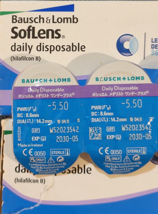 Lentes contacto uso diário.