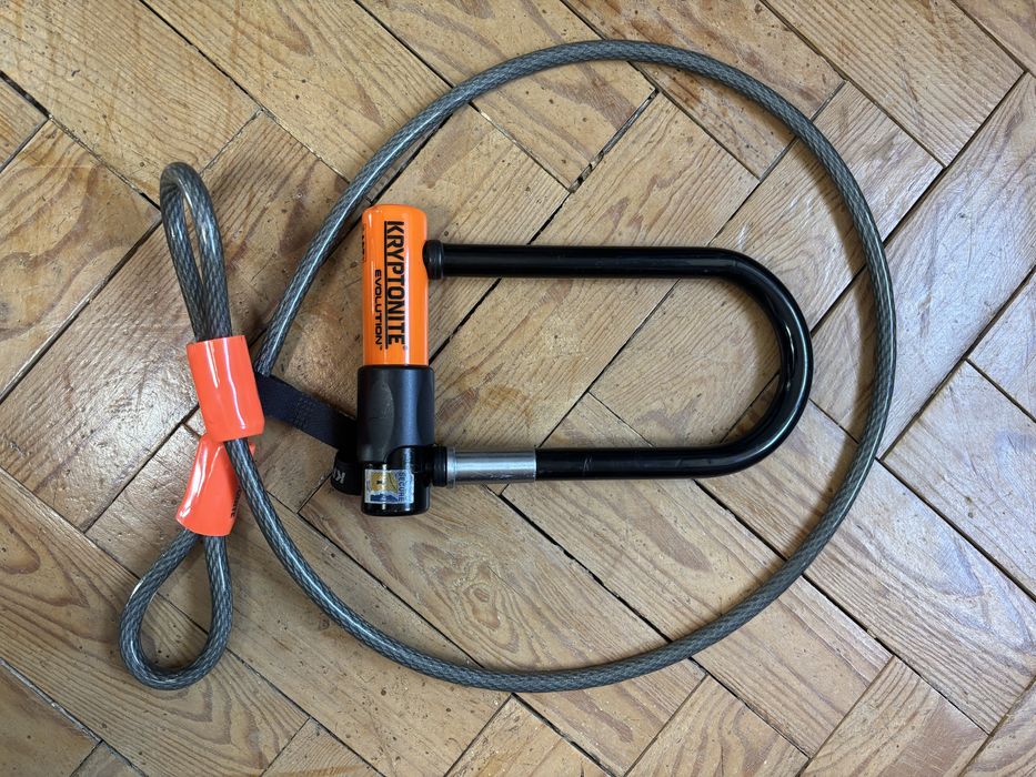 Cadeado Kryptonite Evolution Mini 7 + Cabo Flex (Sold Secure Gold)