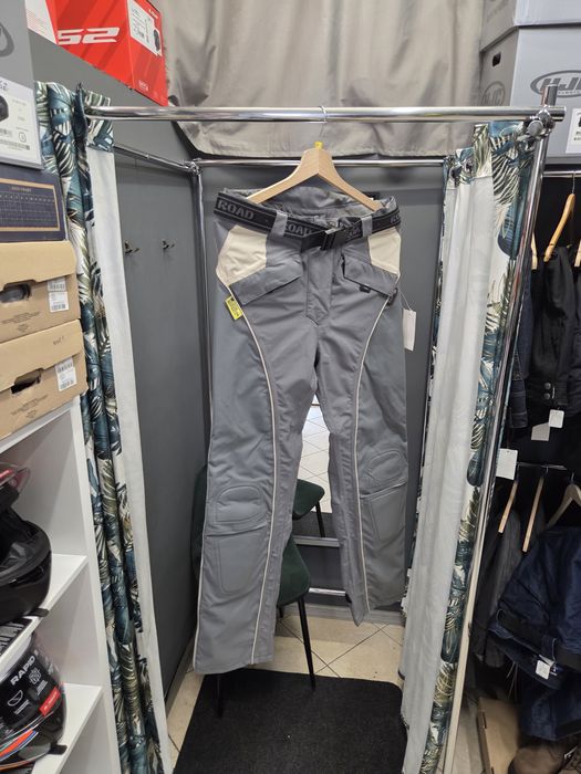Spodnie motocyklowe Polo Road jasne tekstylne damskie roz 38