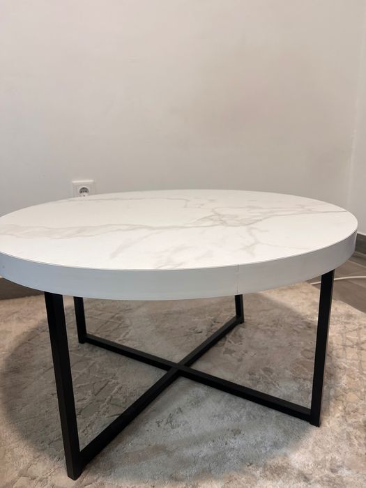 Mesa de centro redonda marmorizda