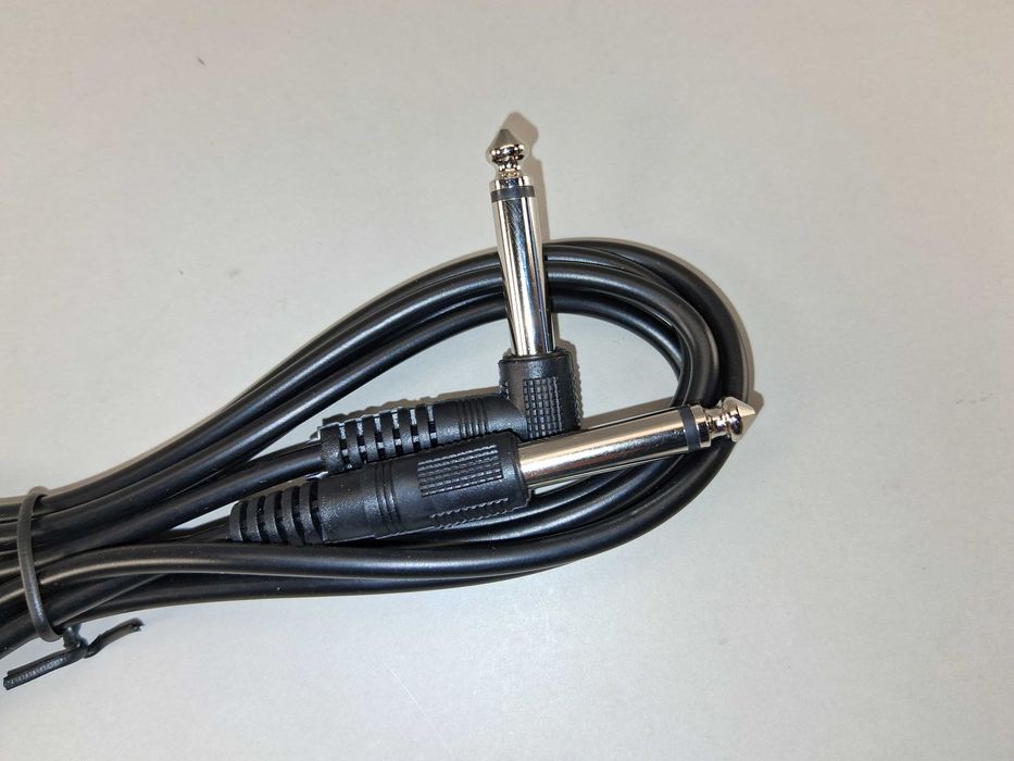 N028 Kabel Instrumentalny Jack 6.3 MONO 3M Prosty Kątowy