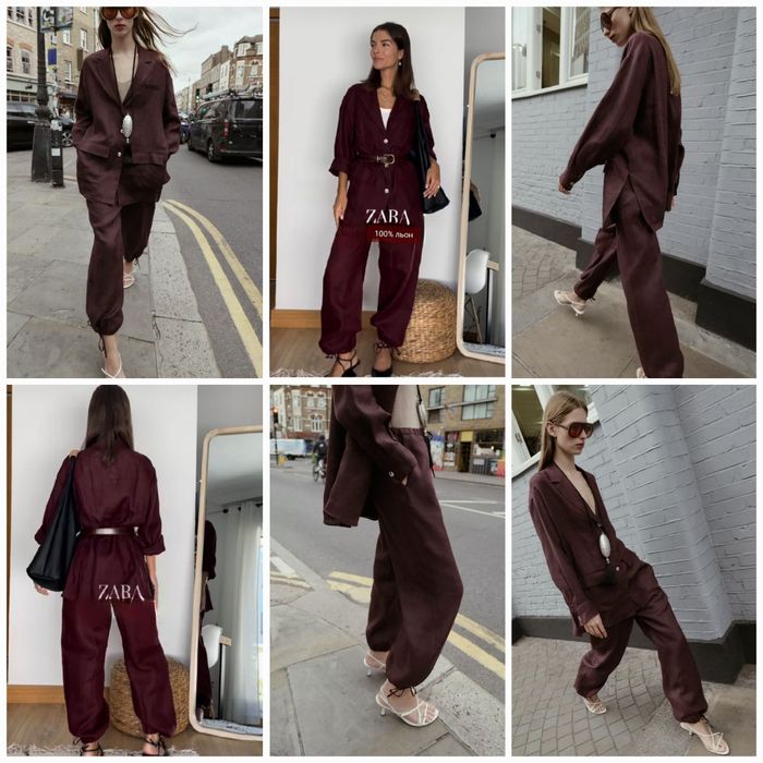 Крутий костюм Zara зі 100% льону. Шикарний колір і якість. New
