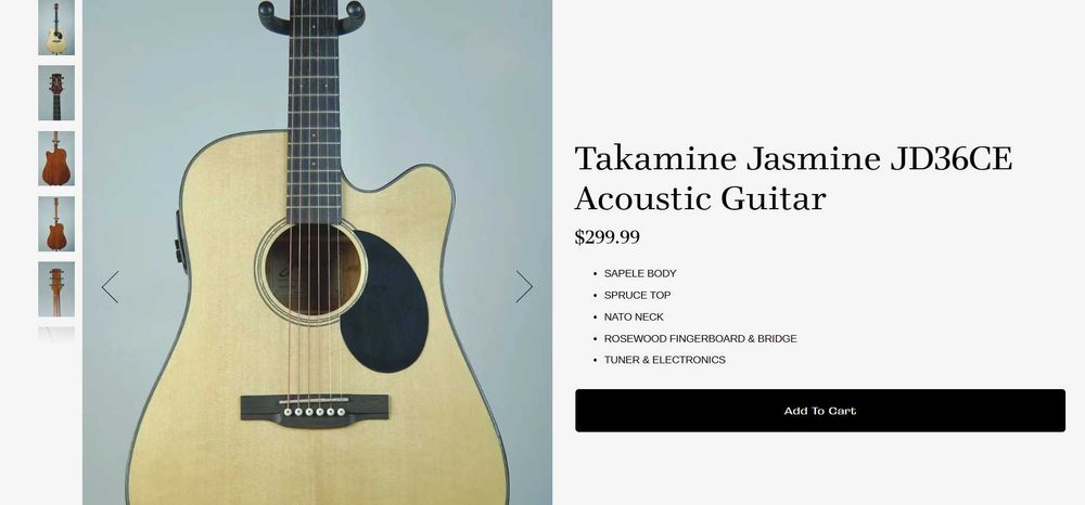 Guitarra Eletro Acústica Jasmine JD36CE com estojo