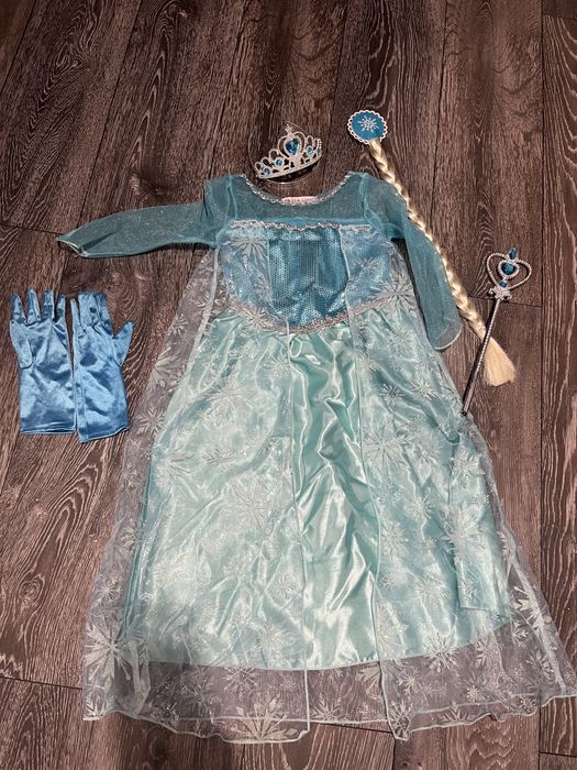 Bal karanwałowy strój Elsa r. 120 + akcesoria