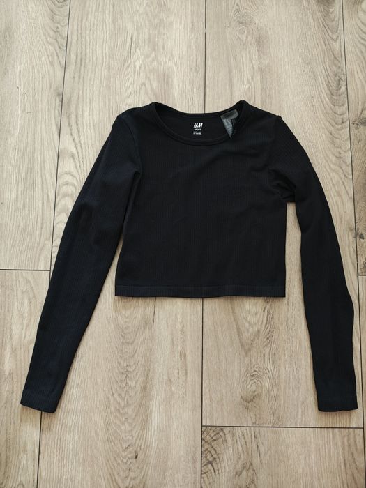 Czarny crop top * H&M * S 36