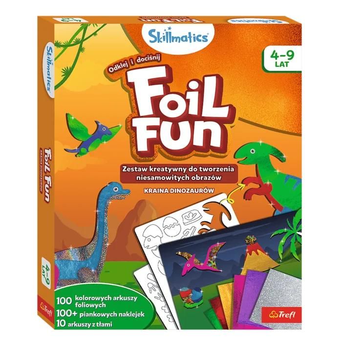 Skillmatics Zestaw Kreatywny Foil Fun Kraina Dinozaurów. Nowy Produkt