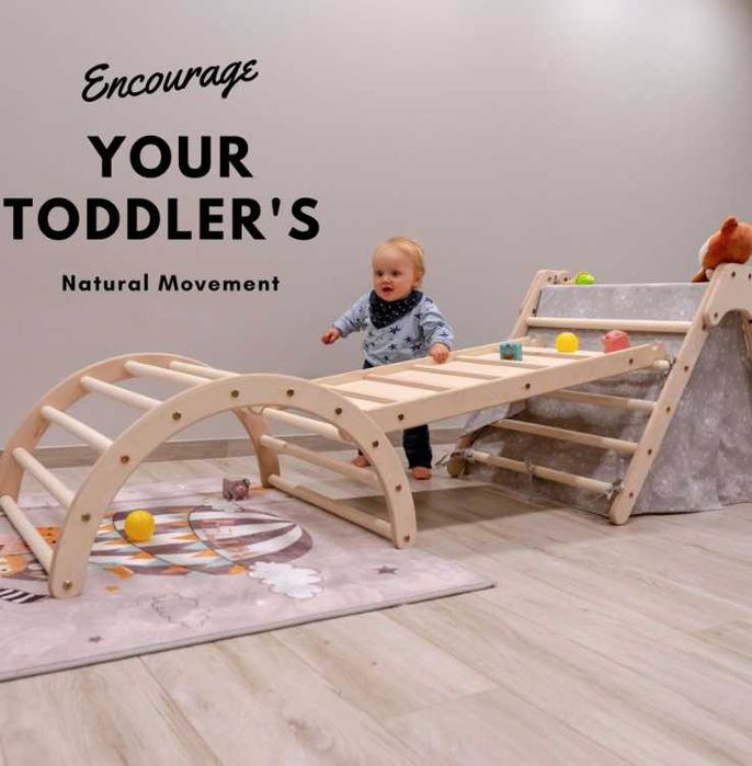 5w1 Zestaw Wspinaczkowy Montessori dla Dzieci PIKLER premium drewniany