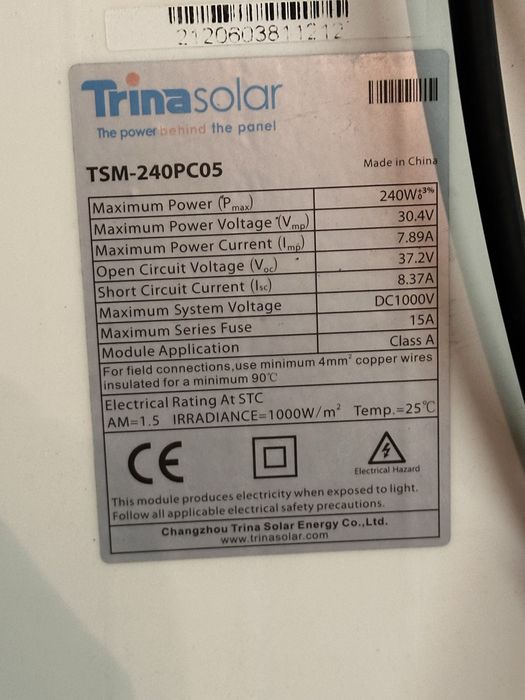 Сонячні панелі Trina solar TSM-245w