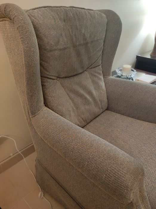 Poltrona de tecido, giratória
