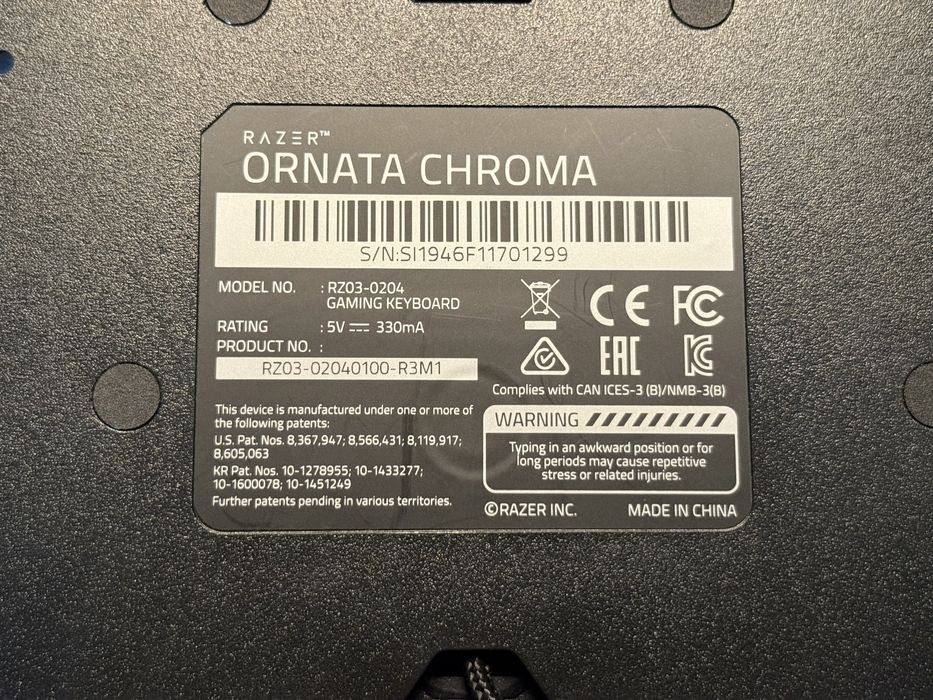 Klawiatura membranowa Razer Ornata Chroma RGB