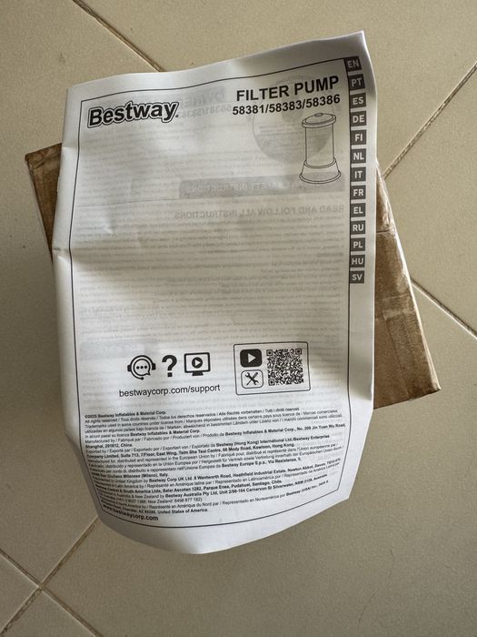 Purificador BESTWAY 58381 1.249 L/H