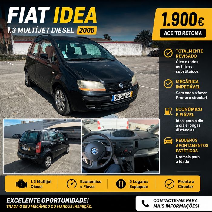 Carro Fiat Idea 2005 Diesel