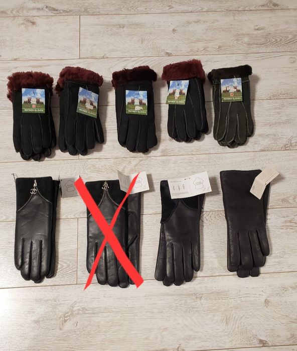 Недорого новые перчатки. Кожа и замш.