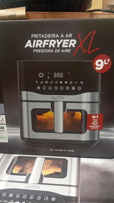 Fritadeira sem óleo 9L
Fritadeira sem óleo 9L de alta capacidade
Potência de 2150W para frituras rápidas
Temporizador de 60 minutos para controle tota