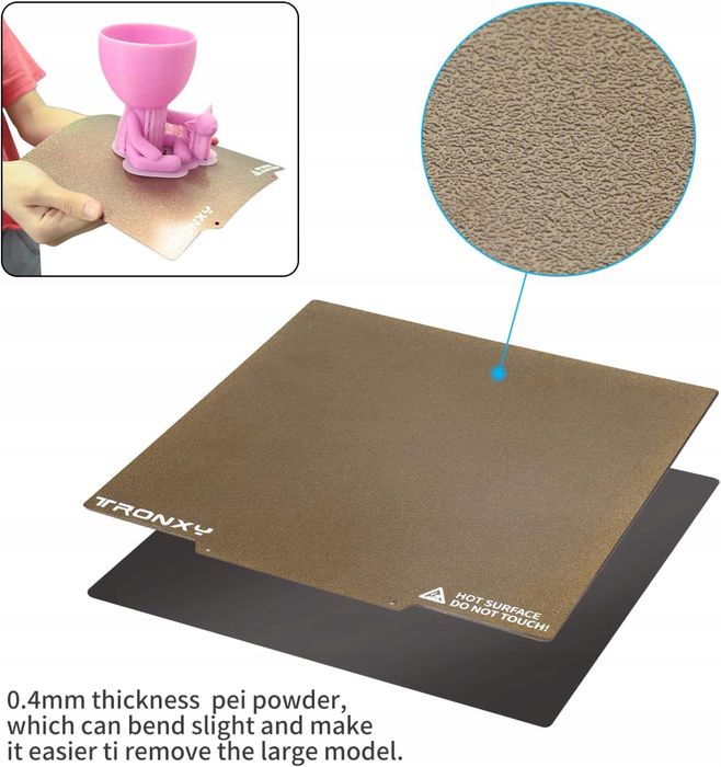 Płyta PEI do drukarki 3D 330x330mm do modelu X5SA/X5SA PRO