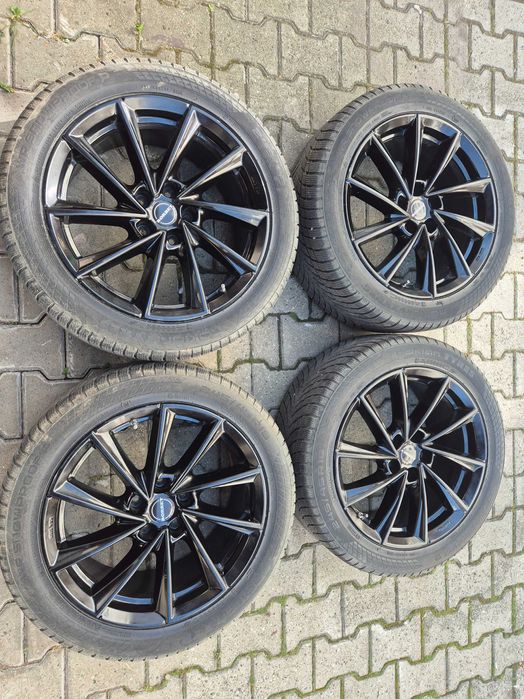 Felgi z oponami Koła Kompletne Alufelgi czarne Opony 18 5x115 Opel Insignia . Komplet 245/45R18 Zimowe