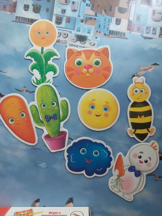 Игра с прищепками Vladi Toys+ Пазлы на 4 года