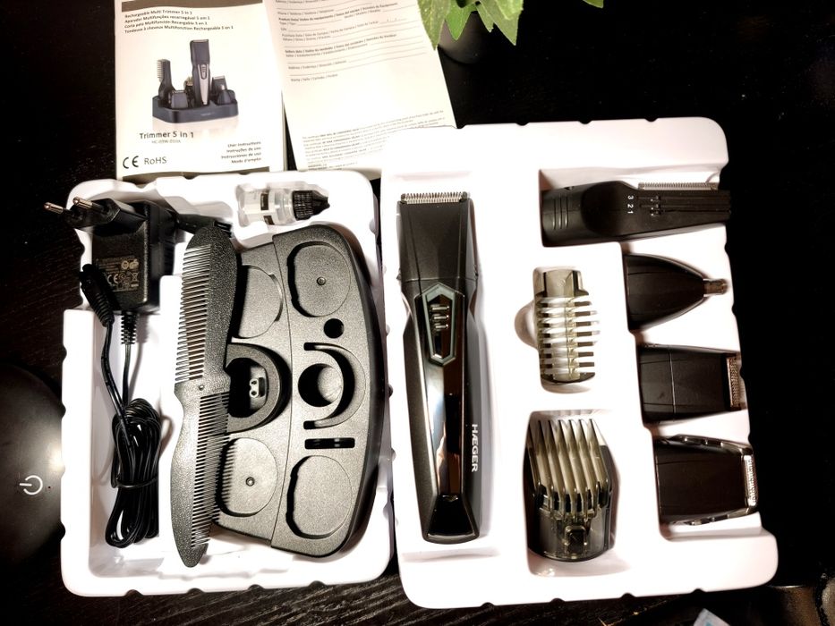 Máquina de cortar cobelo corpo e barba 5em 1
Trimer aparador multifun