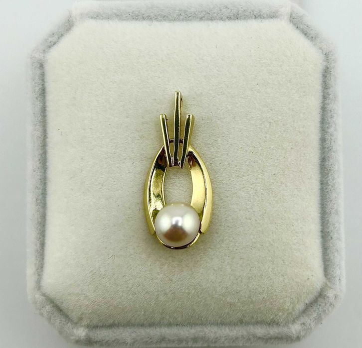 Złota zawieszka z Białą Perłą 1,94 g PR.585 14K