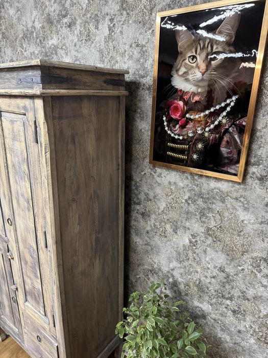 Szafa kolonialna, szafka, komoda, lite drewno, bielona!