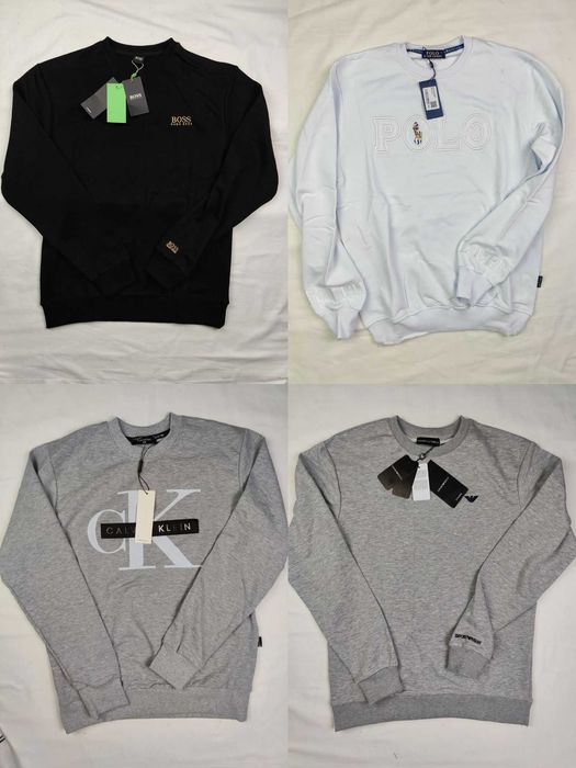 Bluza męska okrągła Armani Hugo Boss CK Ralph Lauren OUTLET