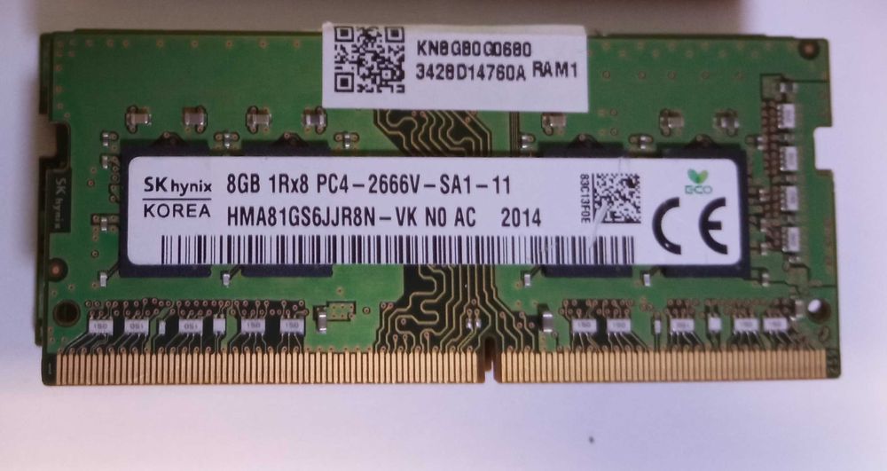 Оперативна пам'ять ноутбучна DDR4 8Gb 2133/2400/2666/3200