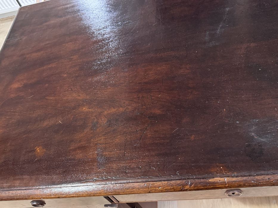 Biurko antyk reprezentacyjne dwustronne piękne politurowane do negocja