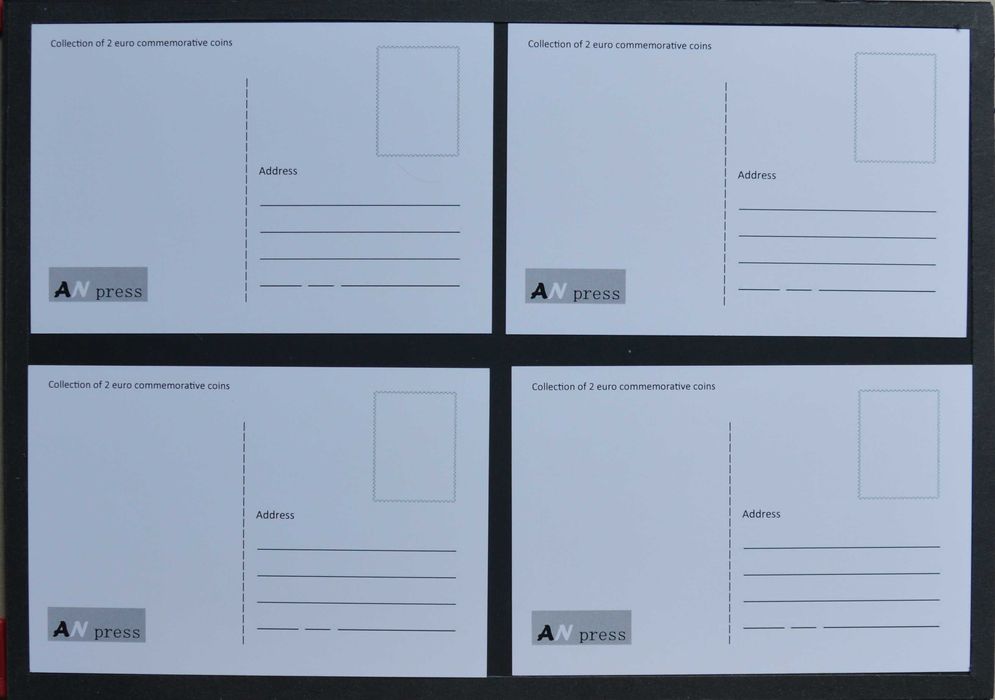 Postais - 8 unidades - tema 2 euros comemorativos - olx X10498