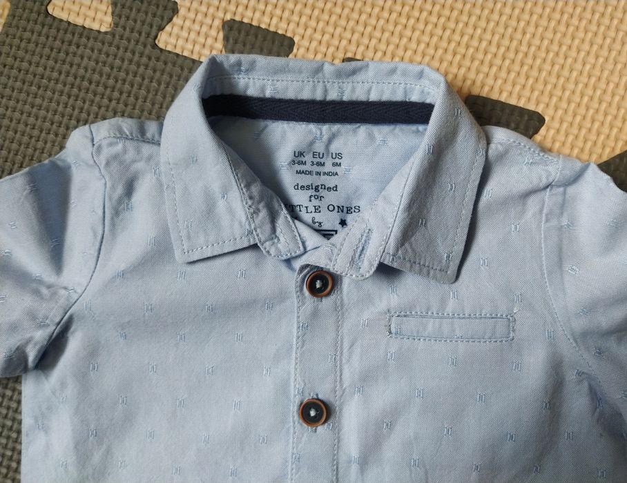 Koszula błękitna święta i okazje + mucha