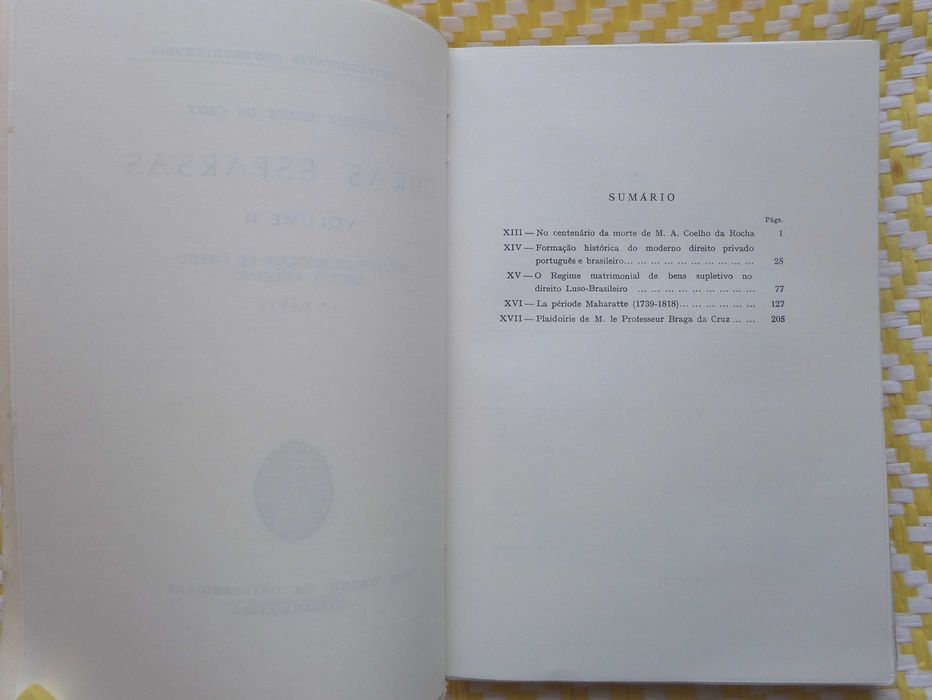 Obras Esparsas - Volume II - 
Guilherme Braga da Cruz
