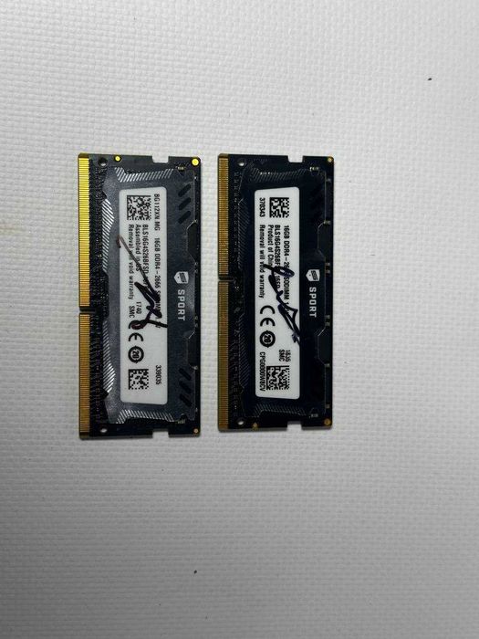 Оперативна пам'ять Ballistix Crucial 32GB (2x16) SO-DIMM DDR4 2666MHz