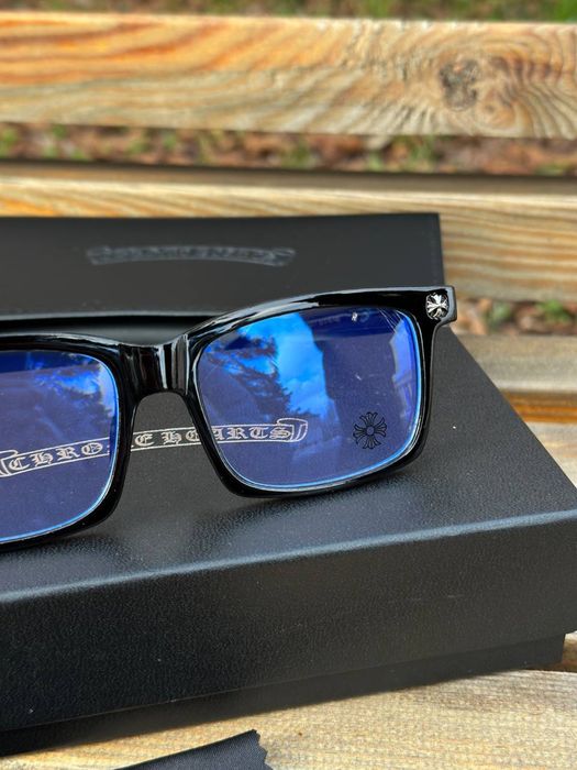 Окуляри Chrome Hearts чорні чоловічі прозорі очки Хром Хартс мужские