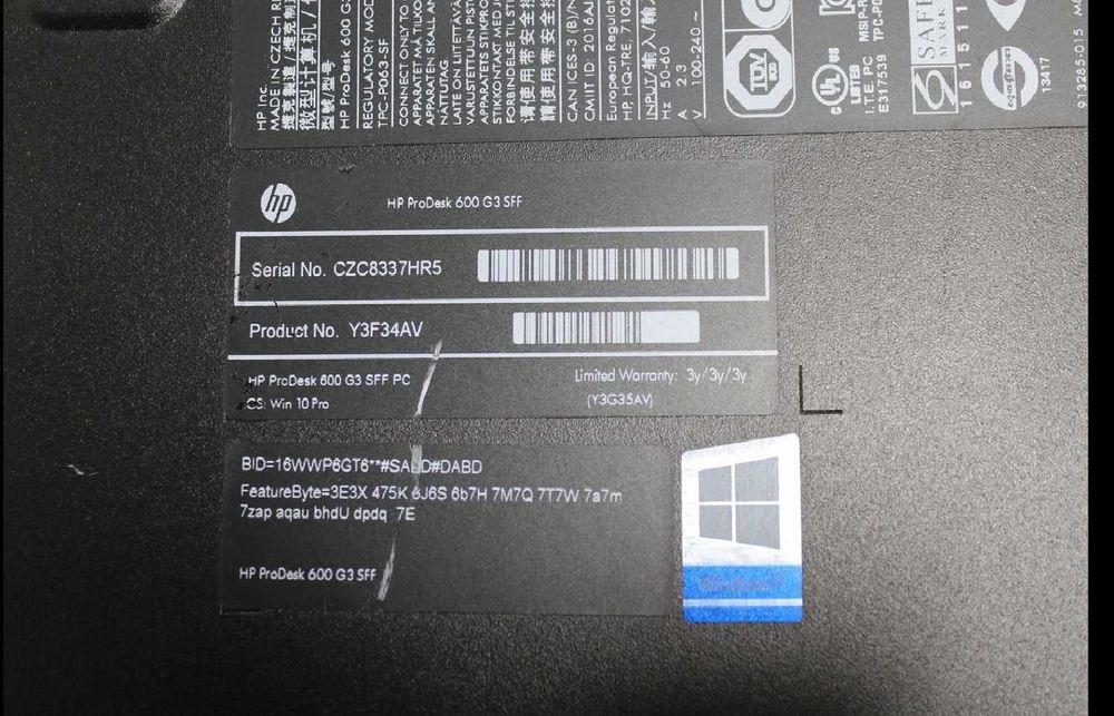 Мини-ПК HP 600 G3 SFF разбор