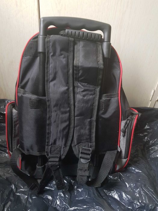 Wózek, torba na zakupy na kółkach, plecak, tornister