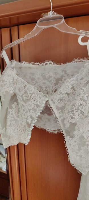 Suknia 2w1 odpinana góra koronka